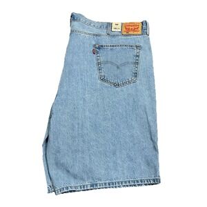 Levi's 469 Loose Fit Shorts Men's Size 52 Stonewashed Denim Jean Light Blue NWT